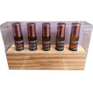 Measurable Difference Wellness Elixir 5pc Wooden Base Rollerball Collection NEW